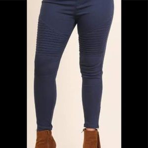 Navy Motto leggings